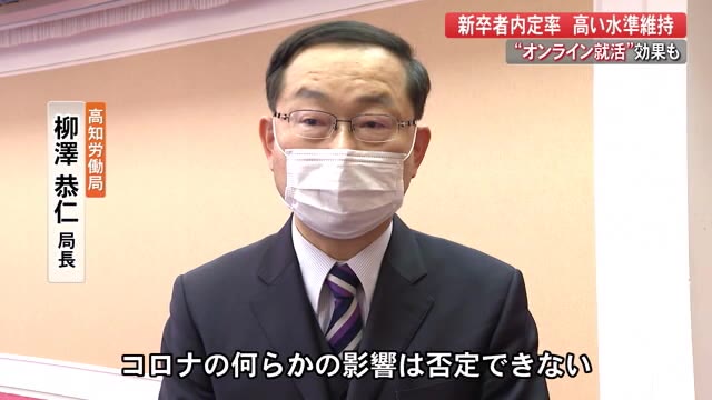 県外就職控えか 高卒内定7割が県内就職 新卒者の就職内定率 コロナ禍でも高い水準維持 高知 プライムこうち 高知さんさんテレビ