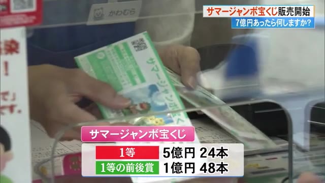 夢はジャンボに！ サマージャンボ宝くじ発売 1等・前後賞で7億円「投資した金額は夢代よね」【高知】 « 高知のニュース - 高知さんさんテレビ